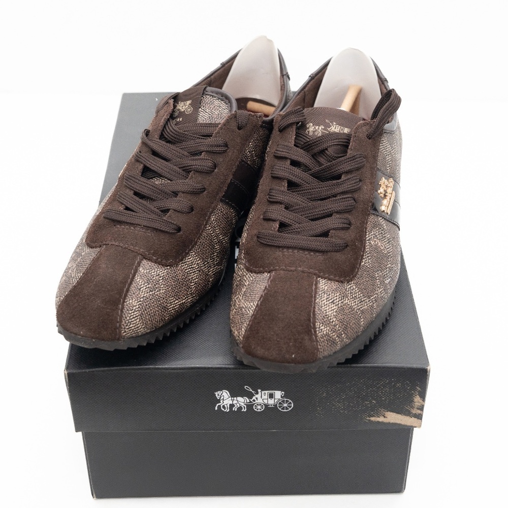 Coach. Ivy Leather Logo‎ Sneakers. - Picture 3 of 14